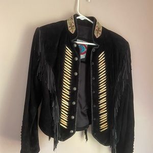 Renegade Ren Ellis fringe leather jacket size 10
